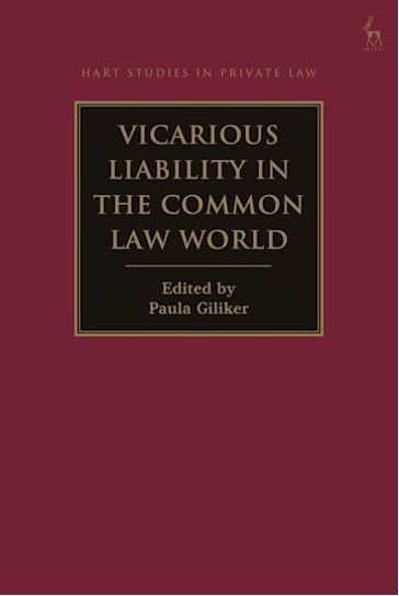Professor Paula Giliker's book cover with the text Vicarious Liability in the Common Law World.